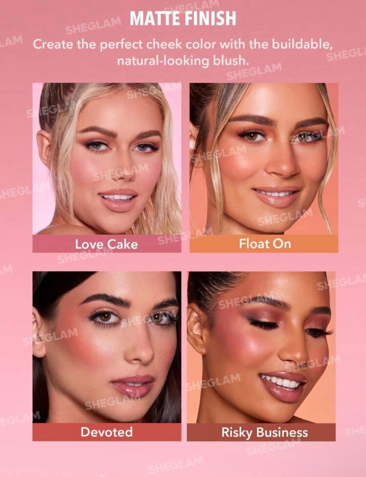 SHEGLAM Set colección Blush Shimmer & Matte