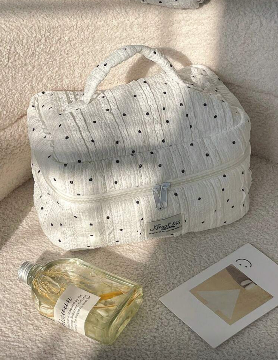 Cosmetiquera a colchada estampado Polka S+M+L