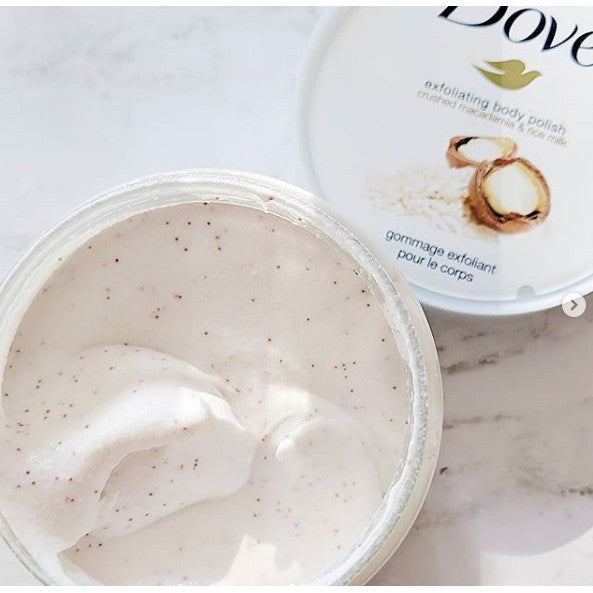 Dove Japan- Extoliating Body Polish
Crushed Macadamia & Rice Milk