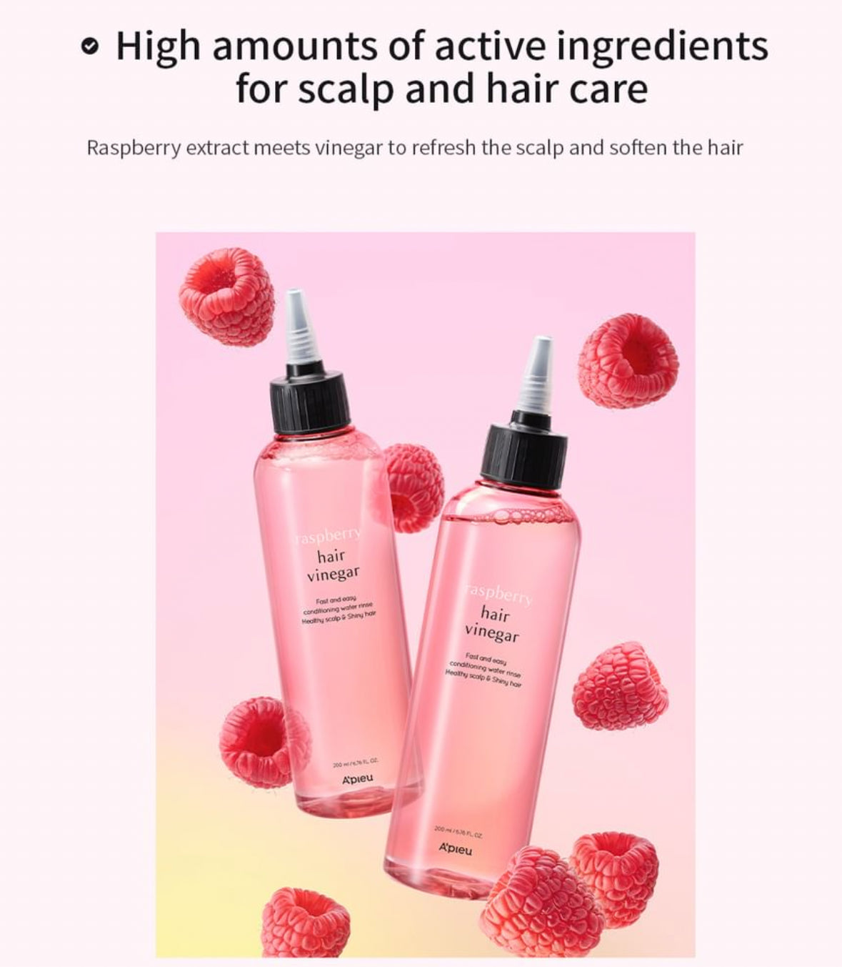 A’PIEU Raspberry Hair Vinegar 200ml