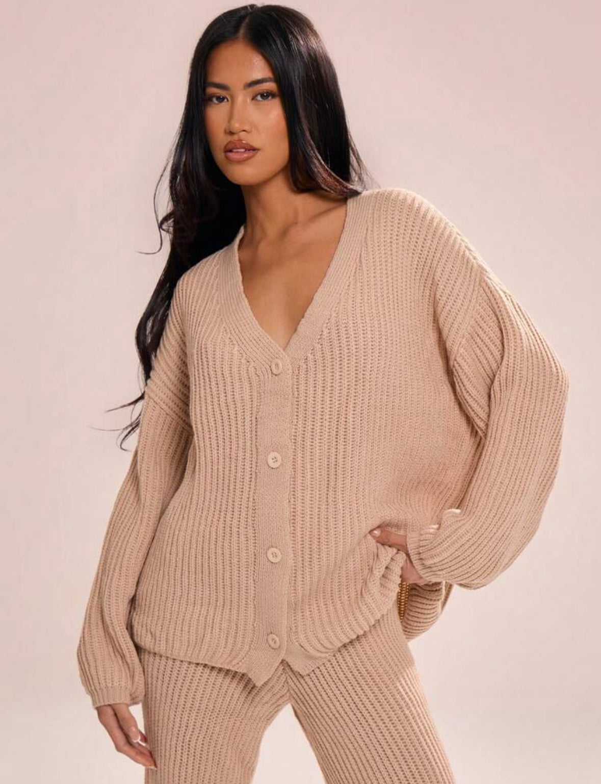 Cardigan de Lana Albaricoque