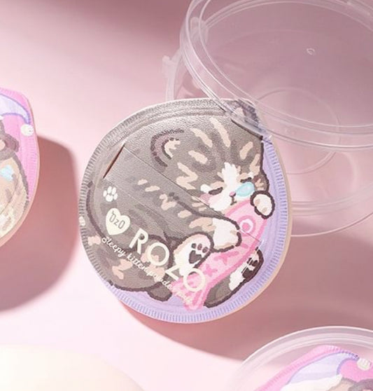 Kitten&Fish Powder Puff- Esponja de maquillaje con estuche