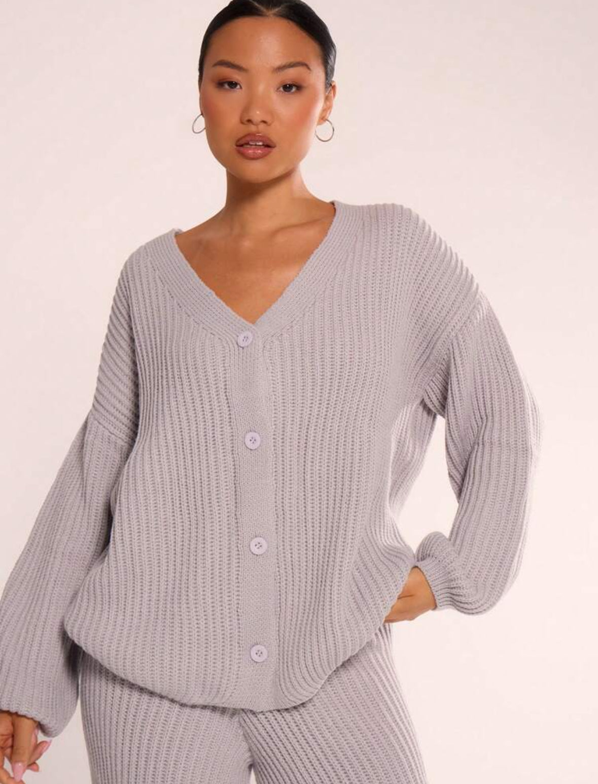 Cardigan de Lana Gris