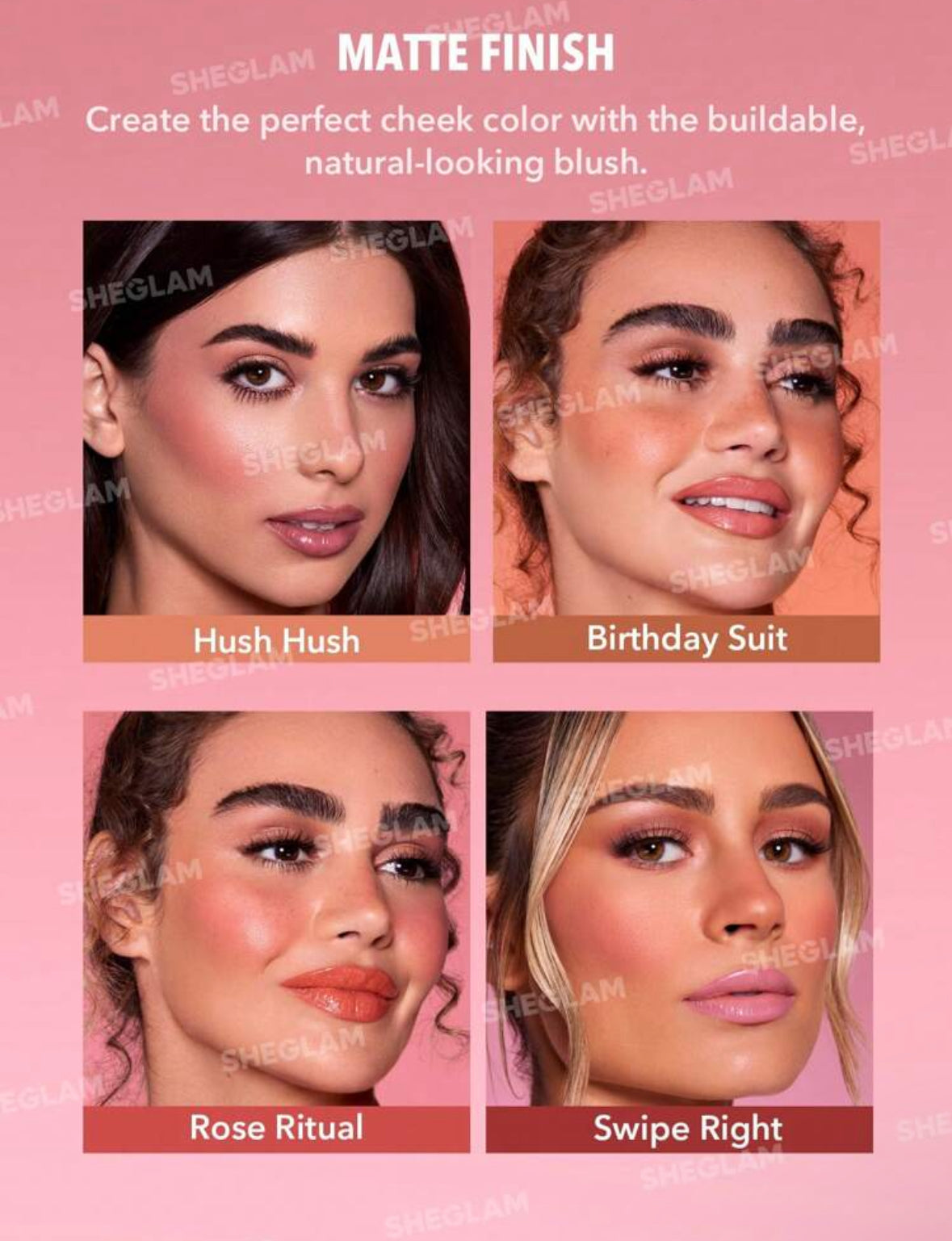SHEGLAM Set colección Blush Shimmer & Matte