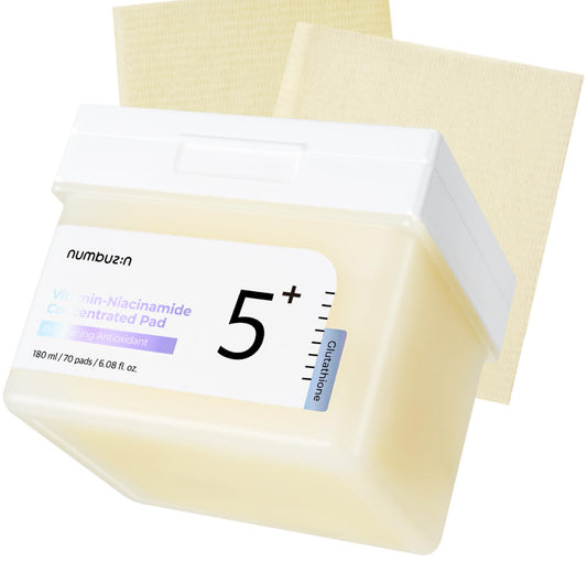 Numbuzin- No.5+ Glutathione Vitamin Concentrated Toner Pads
(70Pads)