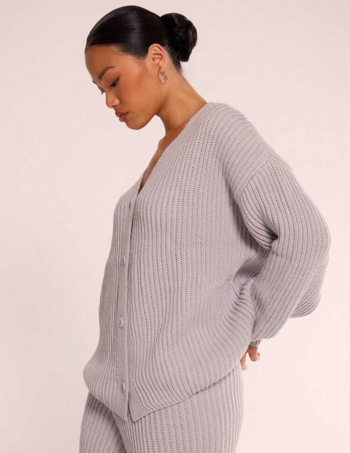 Cardigan de Lana Gris