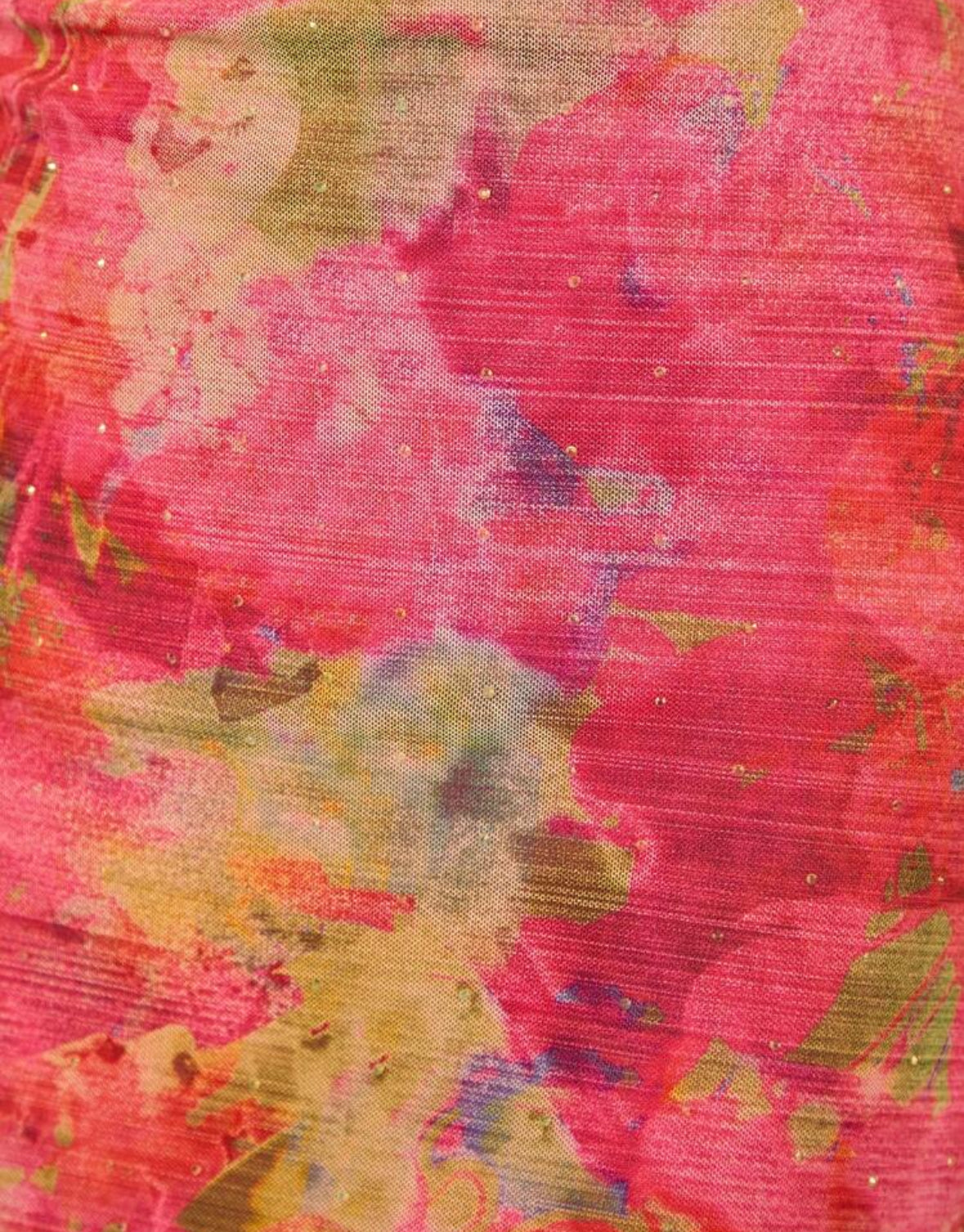 Vestido Multicolor Floral Con Volantes