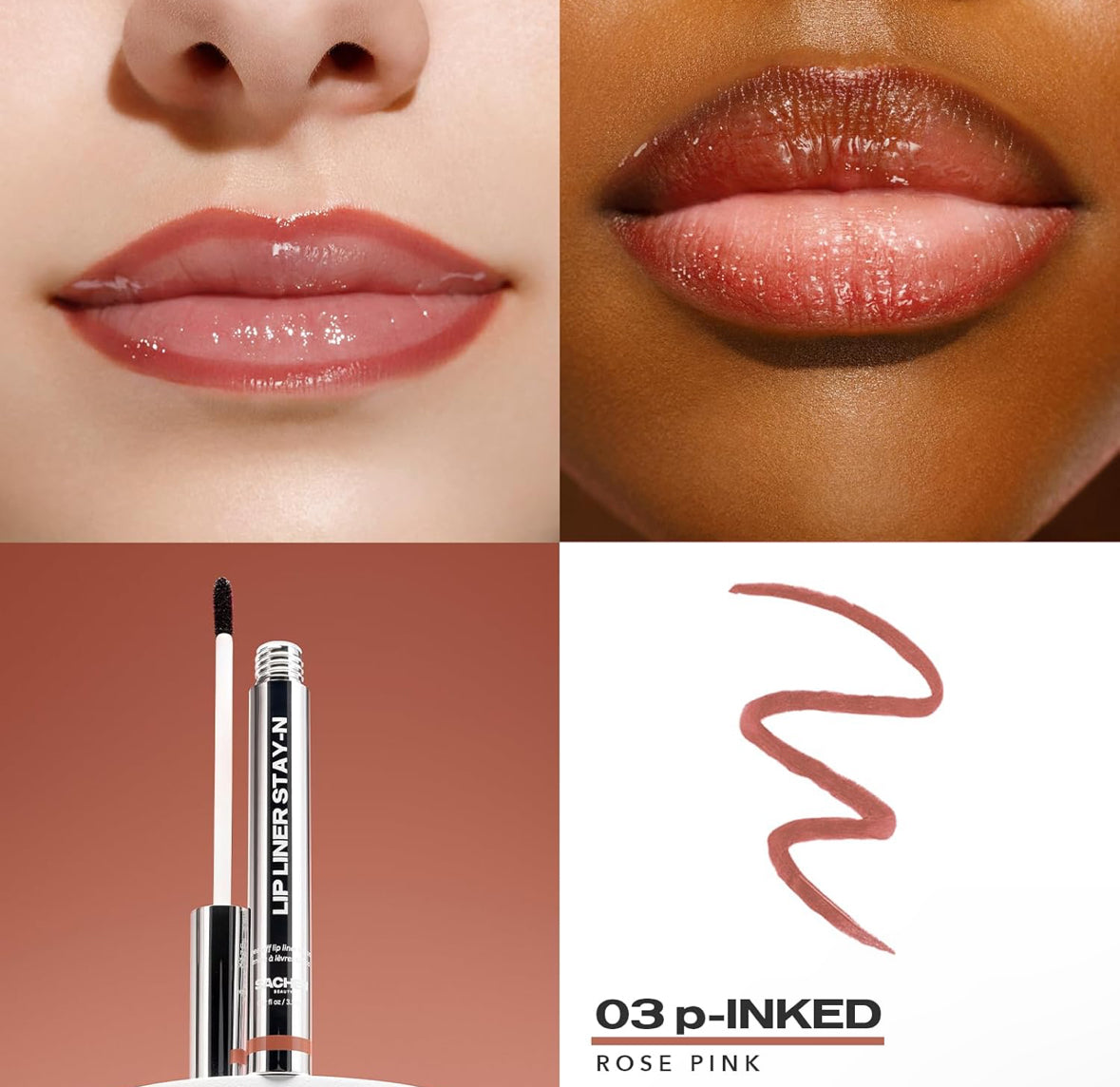 [Sacheu] Lip Liner Stay-N Peel Off Lip Stain- P-inked