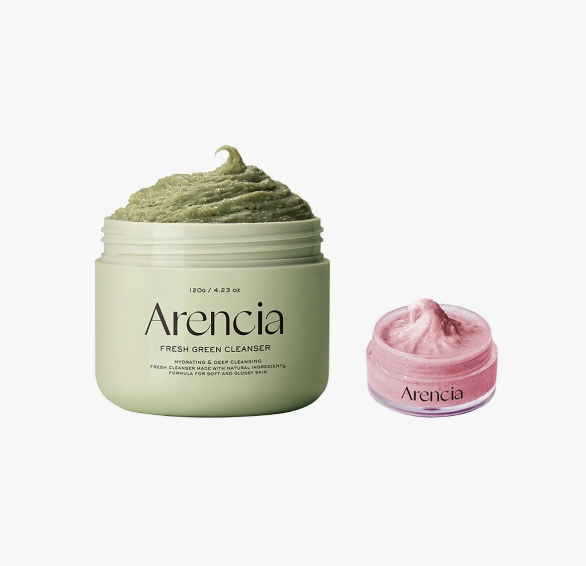 [Arencia] Fresh Green Rice Mochi Cleanser 120g Set (FREE +Rosehip Cleanser)