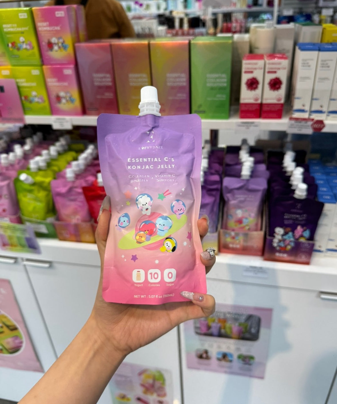 EVERYDAZE Essential C’s Collagen+Vitamina C+ Konjac 10 Calorías, 10 paquetes (Control de peso)