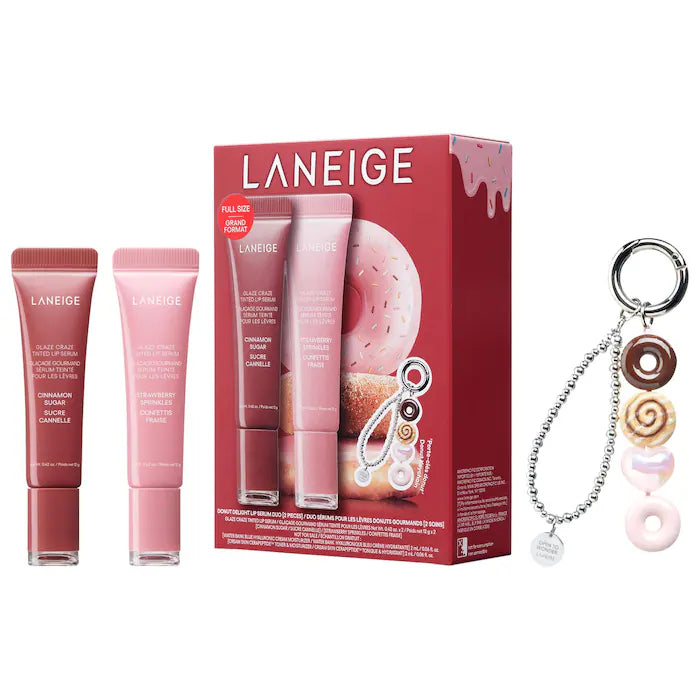 [LANEIGE] Glaze Craze Donut Delight Hydrating Tinted Lip Serum Duo *BAJO PEDIDO*