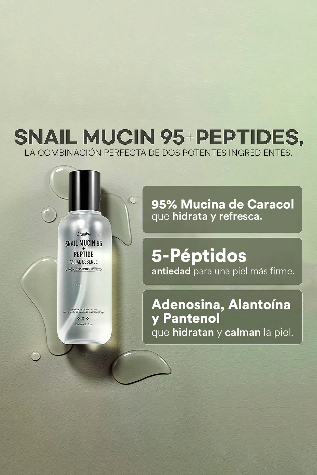 [JUMISO]  Esencia Tonificante Snail Mucin 95 + Peptide Facial Essence