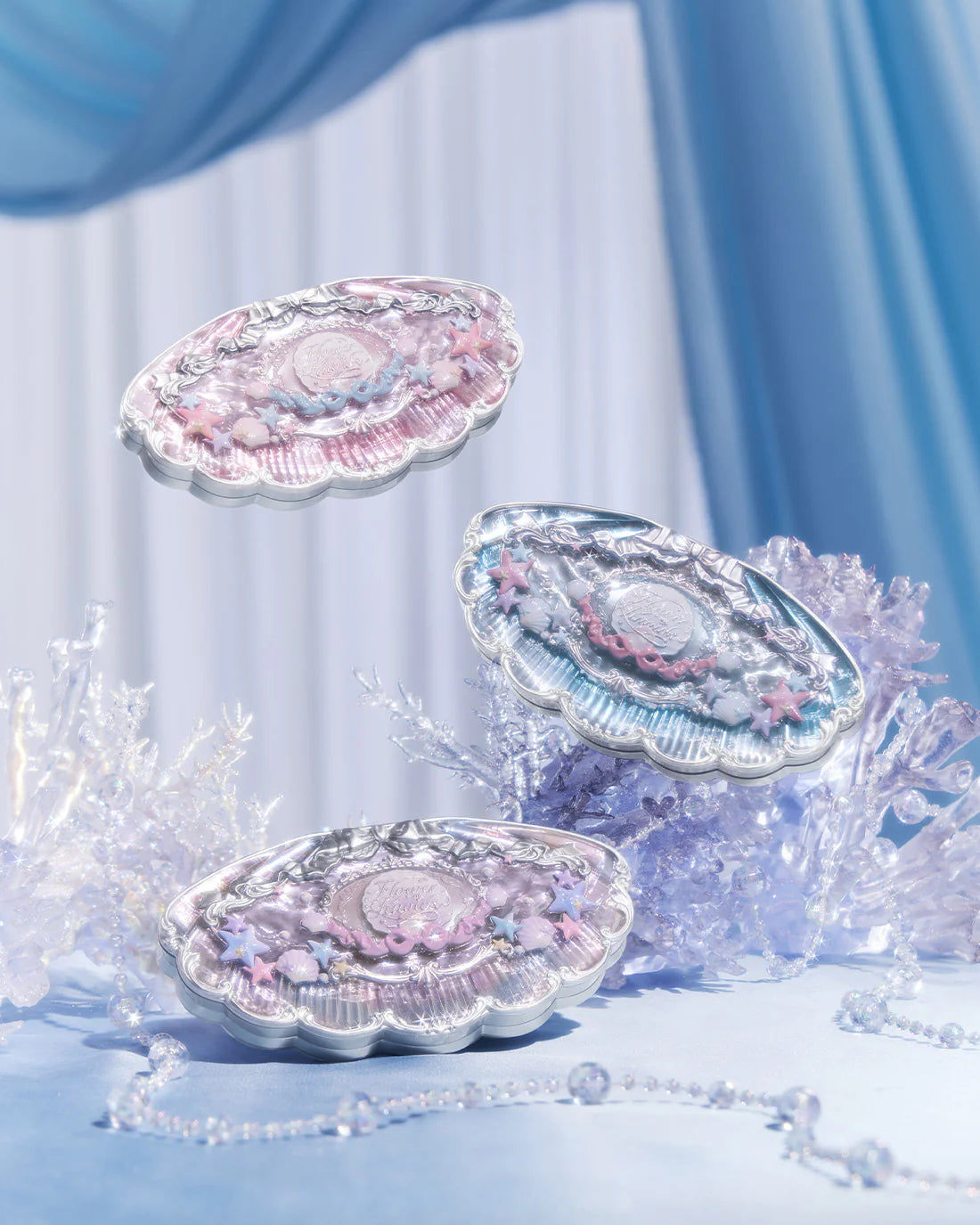 [Flower Knows] Shell's Jewel 6 Color Makeup Palette-  01 Moonlight Pearl