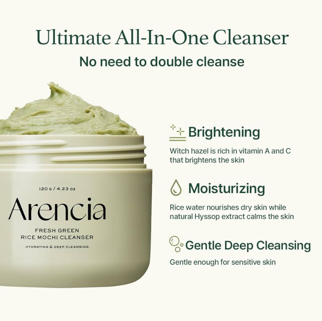 [Arencia] Fresh Green Rice Mochi Cleanser 120ml