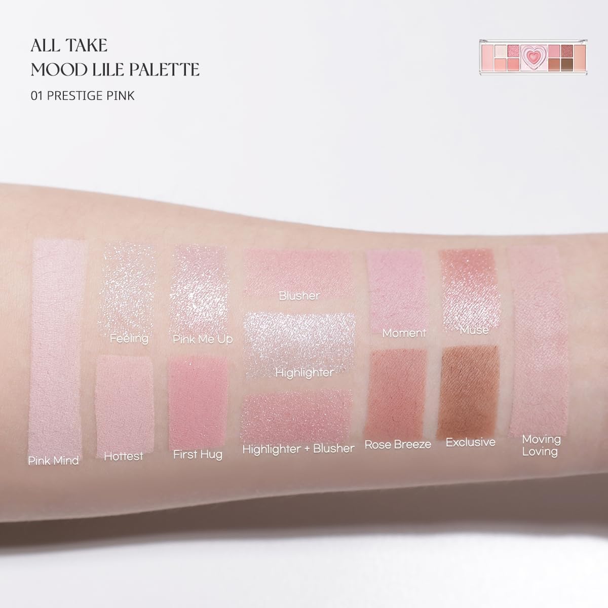 All Take Mood Like Palette Peritage - #01 Prestige Pink