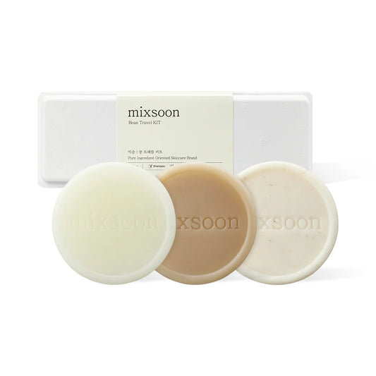 Bean Travel Kit, Shampoo, Conditioner & Face- Mixsoon
