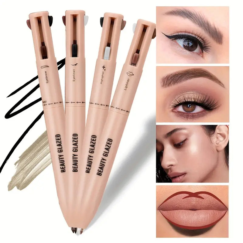 4 in 1 Makeup Pen (Highlighter /
Eyeliner / Eyebrow / Lip Liner)