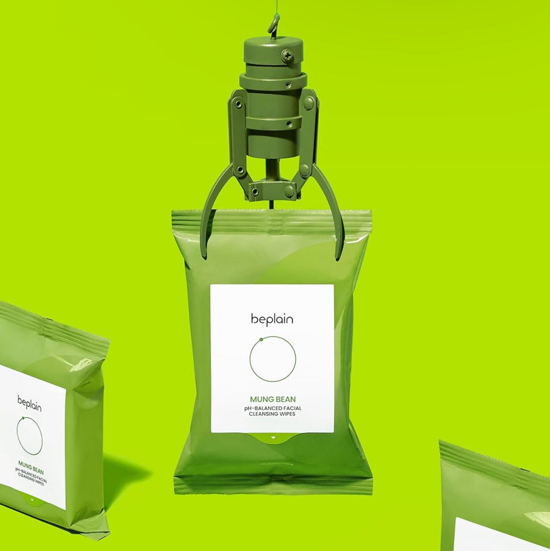 [beplain] Mung Bean pH-balanced Facial Cleansing Wipes