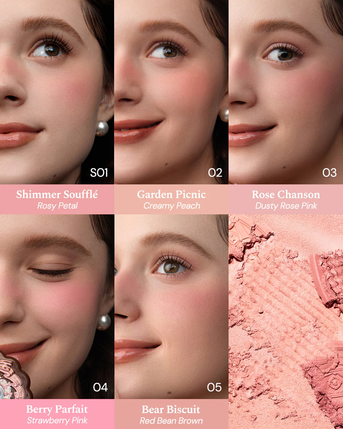 [Flower Knows] The Sweetie Bear Silk Satin Blush 04 Berry Parfait