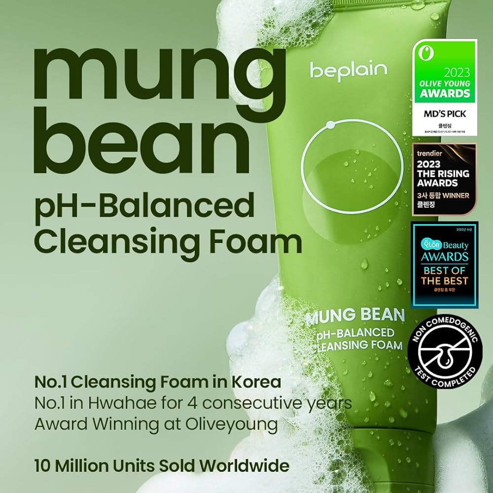[beplain] Mung Bean Ph-balanced Cleansing Foam 80ml