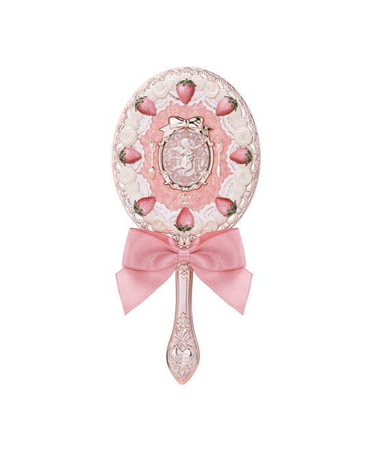 [Flower Knows] Strawberry Cupid Hand Mirror- Milky Pink