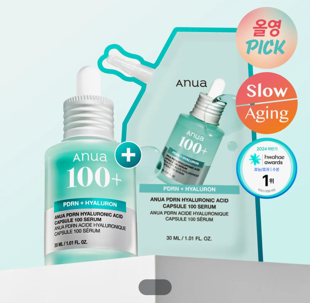 Anua PDRN Hyaluronic Capsule 100 Serum 30ml Refill Set *BAJO PEDIDO*
