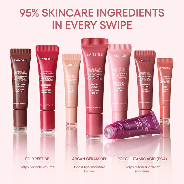 [LANEIGE] Glaze Craze Donut Delight Hydrating Tinted Lip Serum Duo *BAJO PEDIDO*