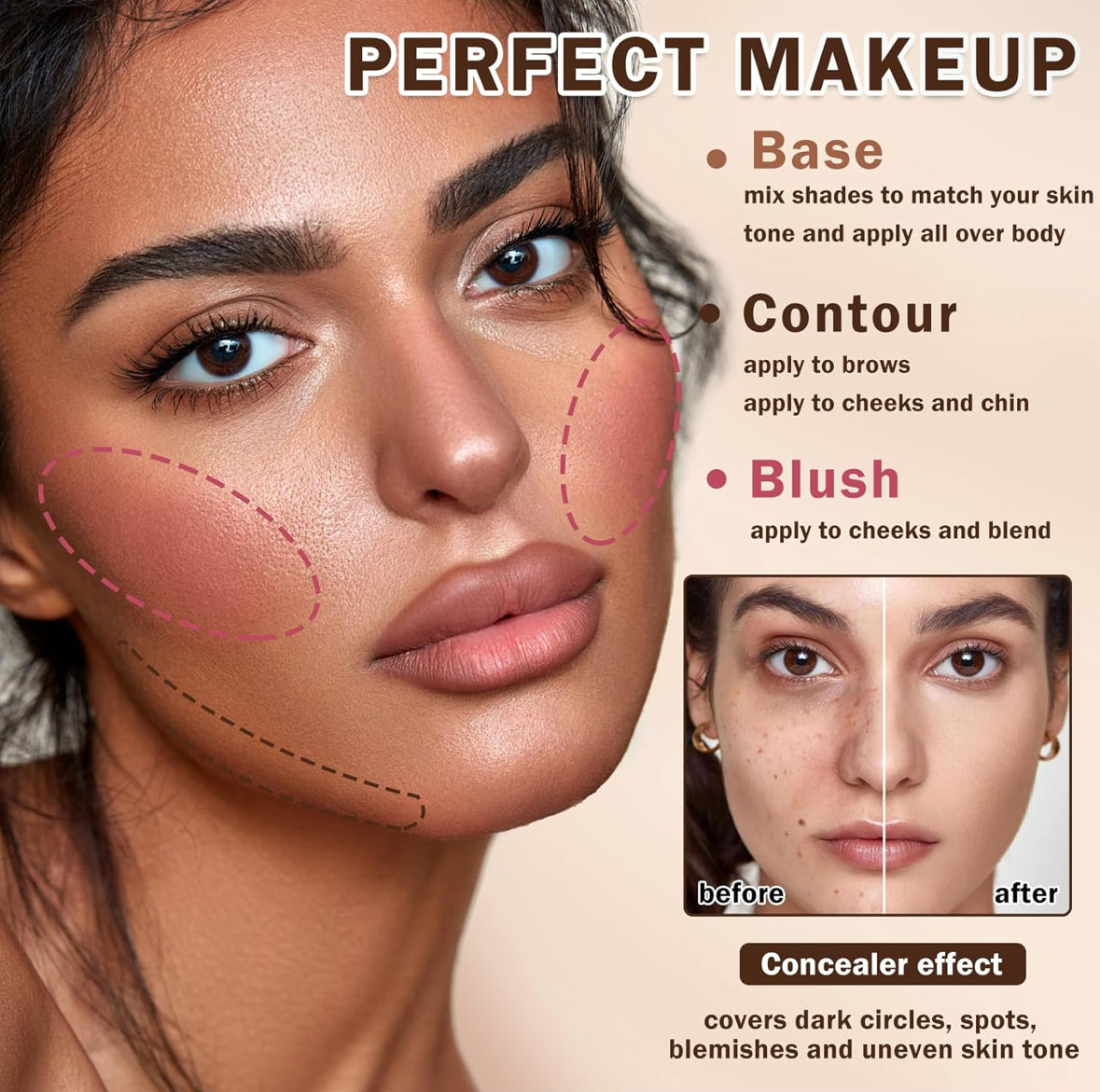 [AOZ] 12 Colors Cream Blush Palette