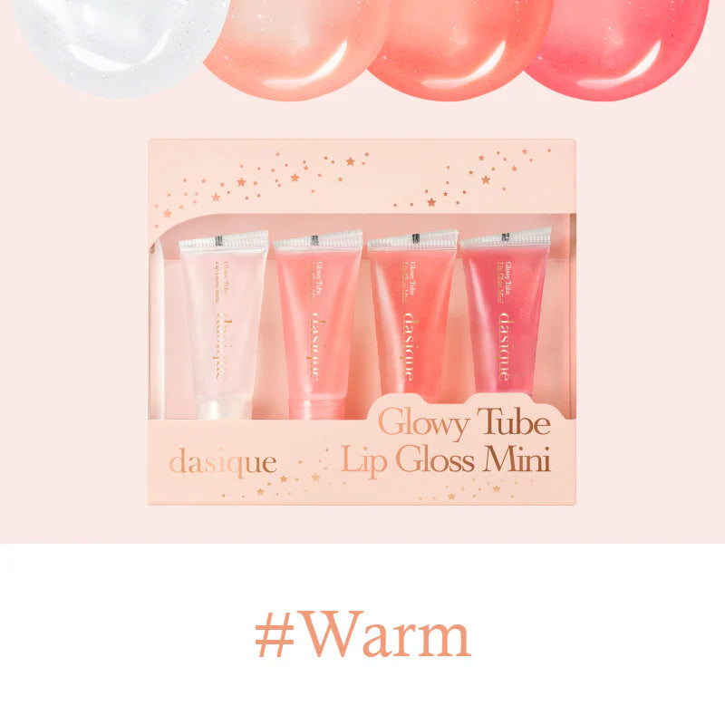 Dasique Glowy Tube Lip Gloss Mini Kit - #Warm
