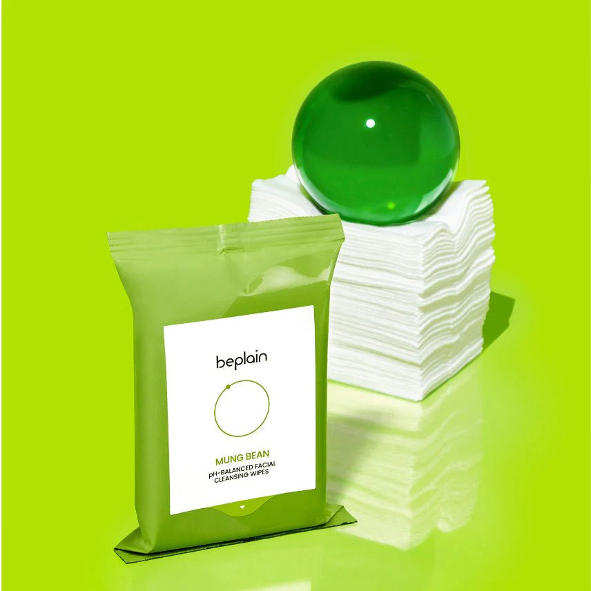 [beplain] Mung Bean pH-balanced Facial Cleansing Wipes