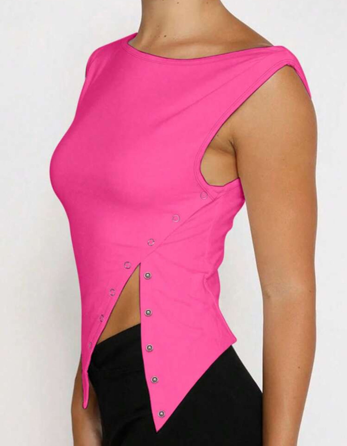 Blusa Manga Corta Rosa