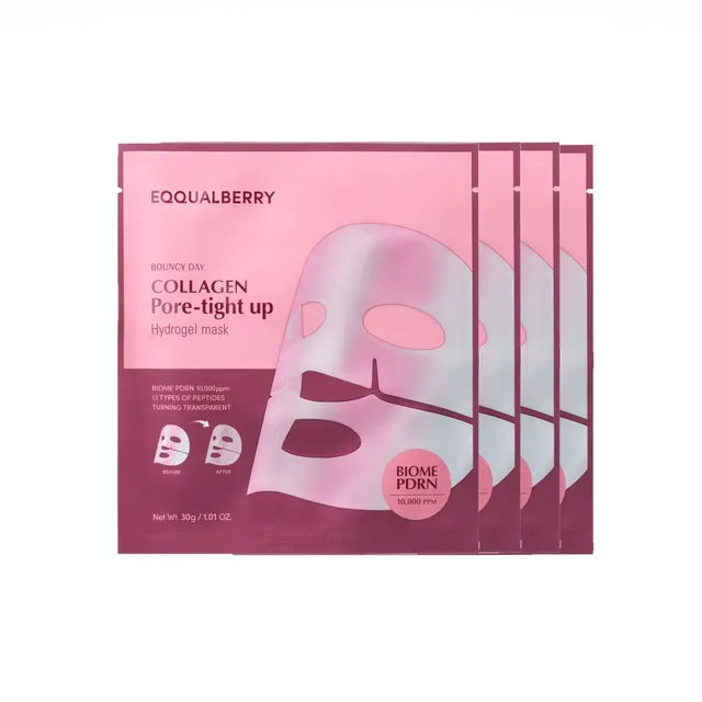 [EQQUALBERRY] Collagen Pore-tight up Hydrogel Mask Setx4