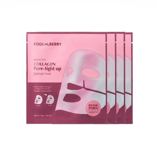 [EQQUALBERRY] Collagen Pore-tight up Hydrogel Mask Setx4