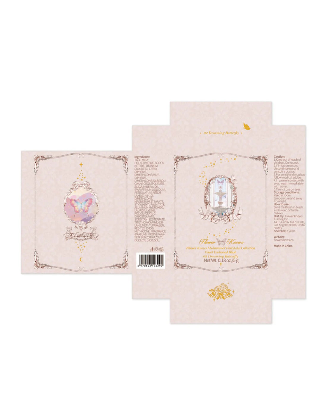 Flower Knows Midsummer Fairytales Velvet
Embossed Blush #02 Dreaming Butterfly