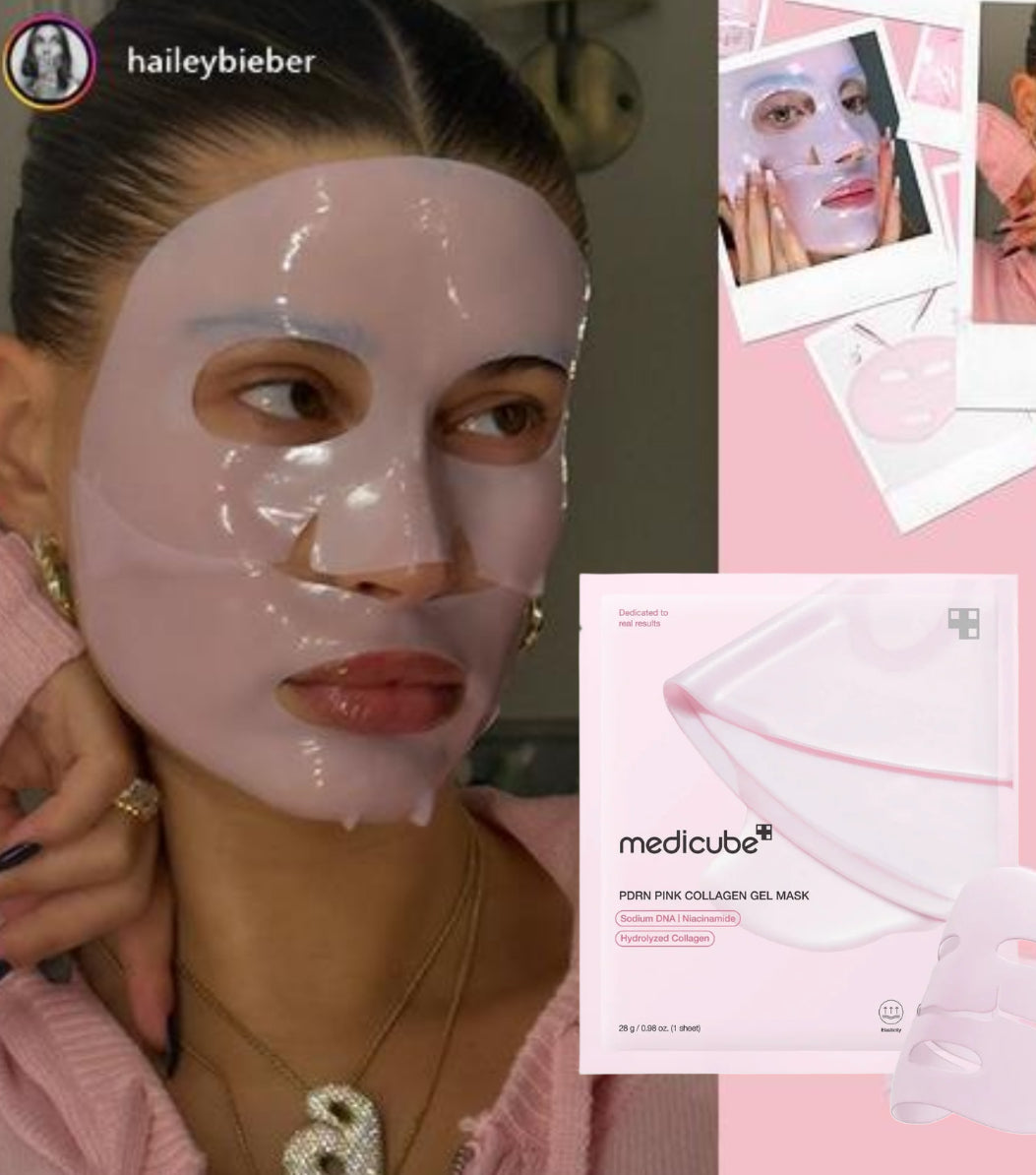 MEDICUBE Pink PDRN Jelly  Collagen Gel Mask