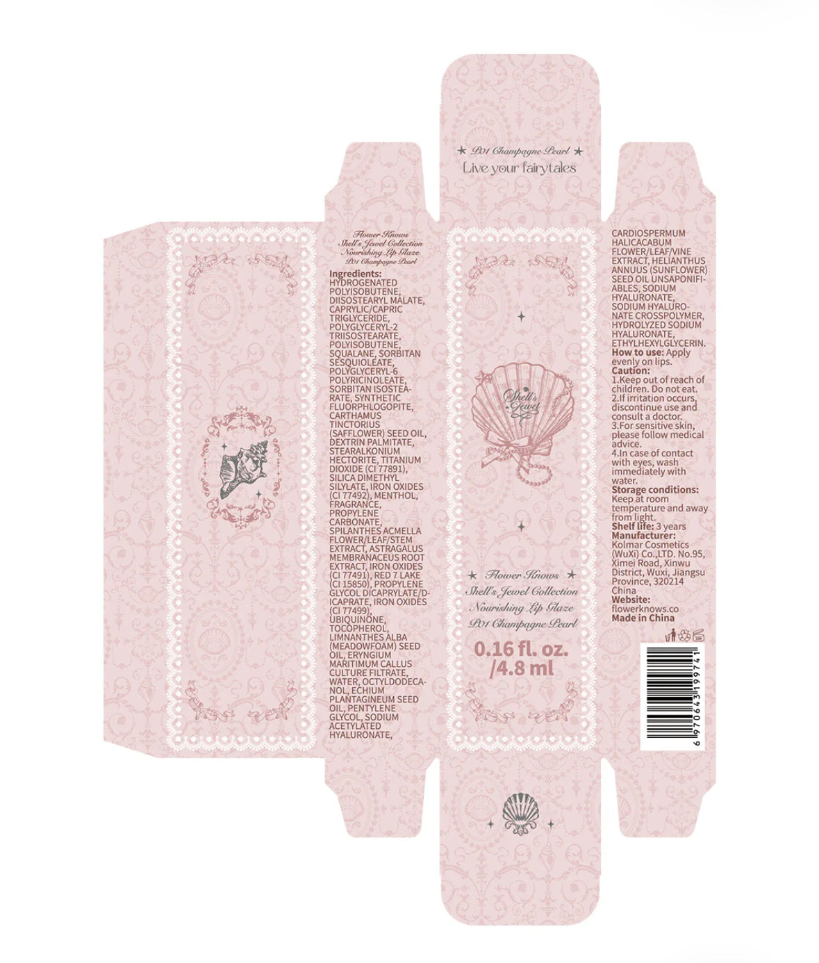 Shell's Jewel Nourishing Lip Glaze P02 *BAJO PEDIDO*