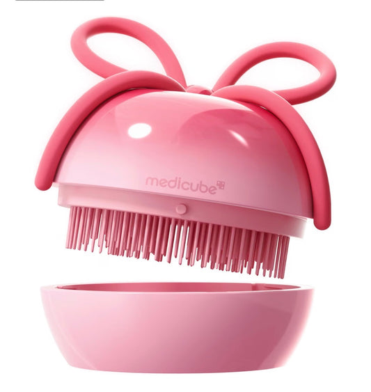 [medicube x FOREVER] CHERRY Hair Brush Ribbon Cherry Pink Detangling NEW