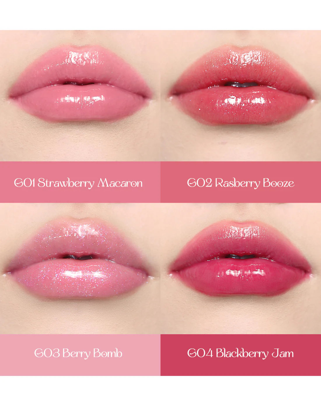 Violet Strawberry Rococo Glitter
Gloss #G02 Flower Knows