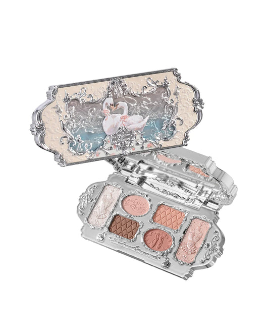 [Flower Knows] Swan Ballet SixColor Makeup Palette- 01 White Swan