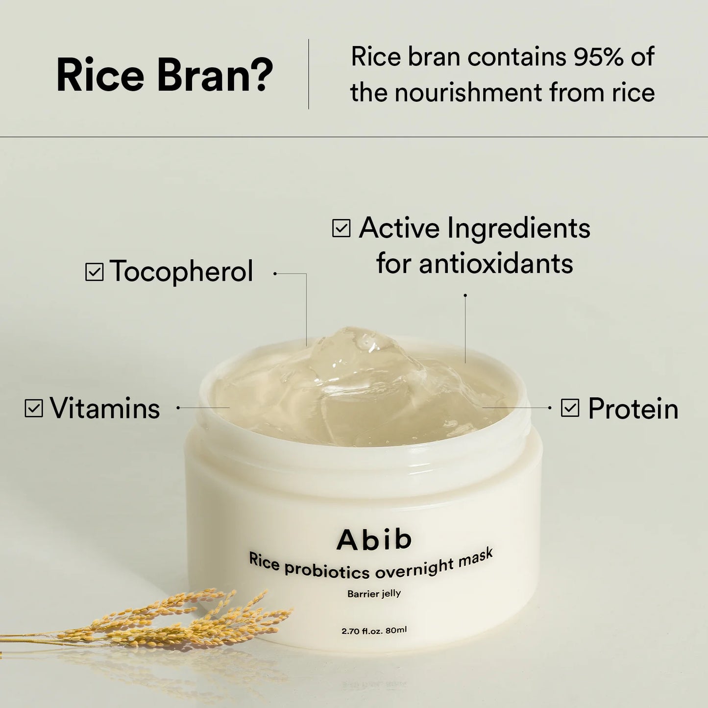 Rice Probiotics Overnight Mask
Barrier Jelly - Abib