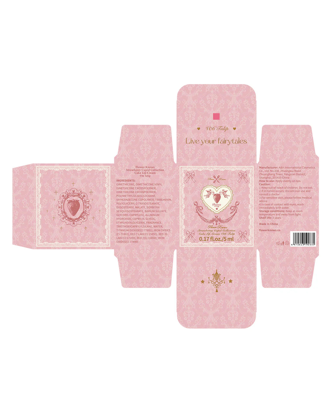 [Flower Knows] Strawberry Cupid Cake Lip Cream V06 Tulip