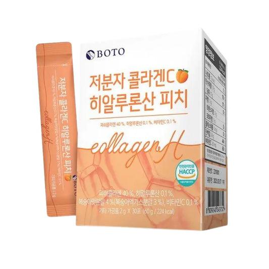 BOTO Low Molecular Collagen Hyaluronic acid Peach (30 sticks)