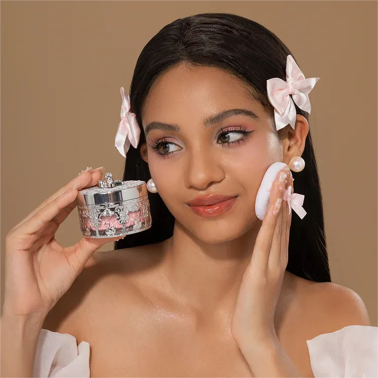 [Flower Knows] Swan Ballet Music box Loose Setting Powder #01 Pearl Snowflake