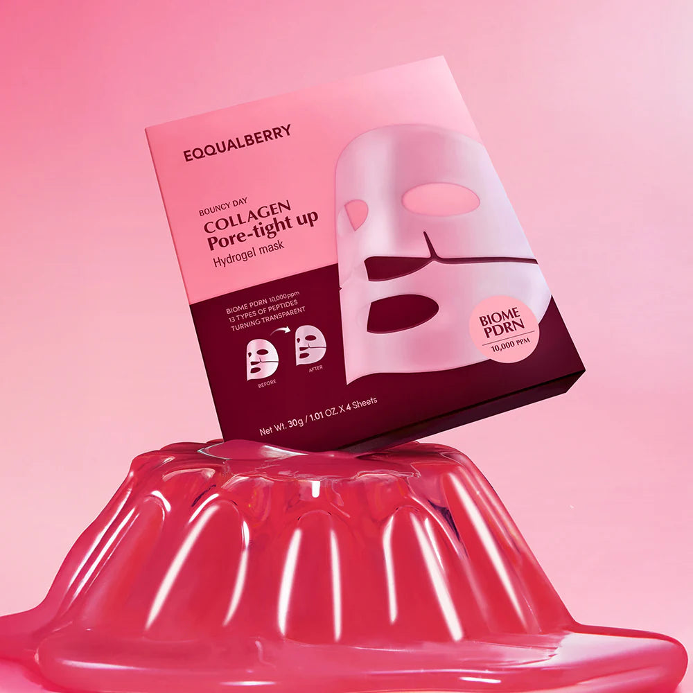 [EQQUALBERRY] Collagen Pore-tight up Hydrogel Mask Setx4