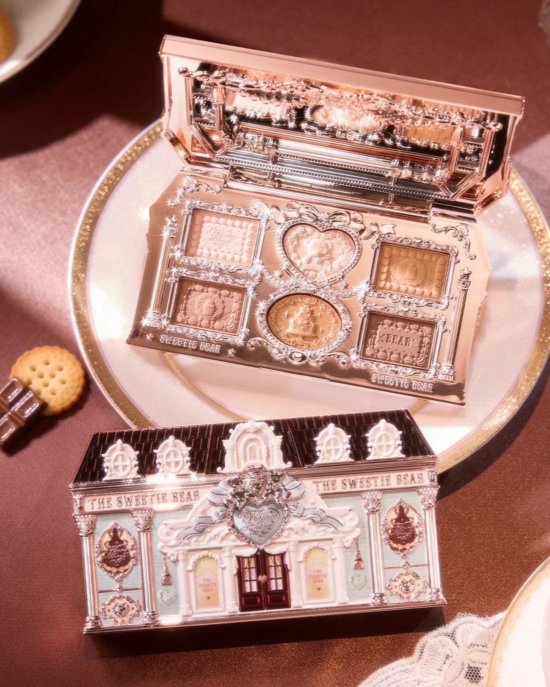 [Flower Knows] The Sweetie Bear 6-Color Makeup Palette  01 Buttery Croissant