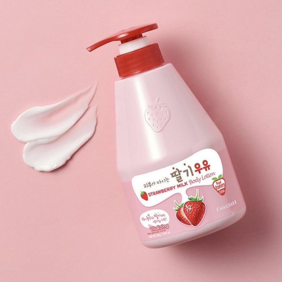 [Kawailnara] Milk Strawberry Body Lotion  550ml