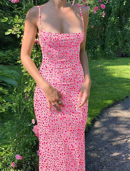 Vestido Rosa Espalda Descubierta