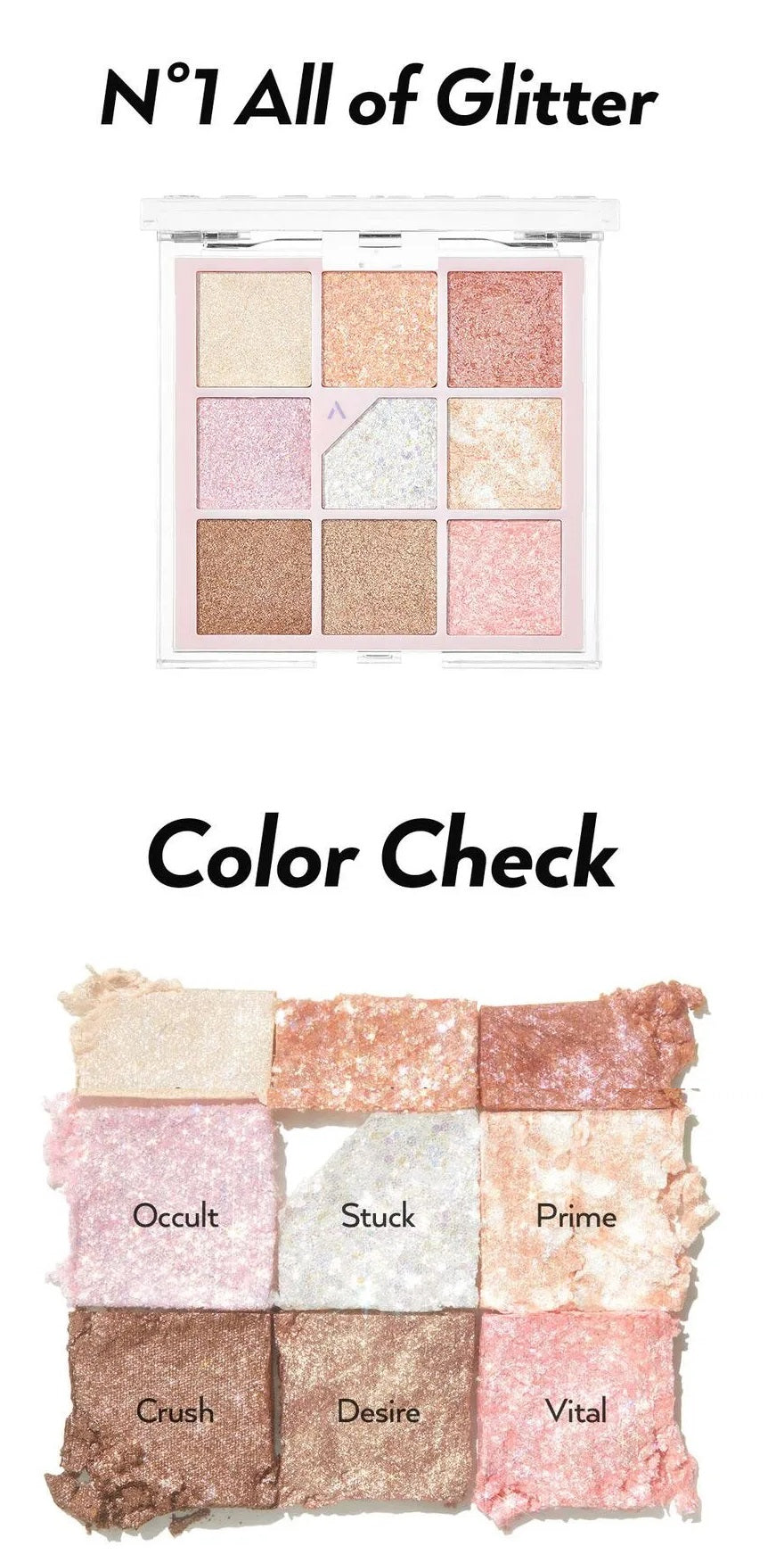Glitterpedia Eye Palette - 7 Types
N°1 All Of Glitter