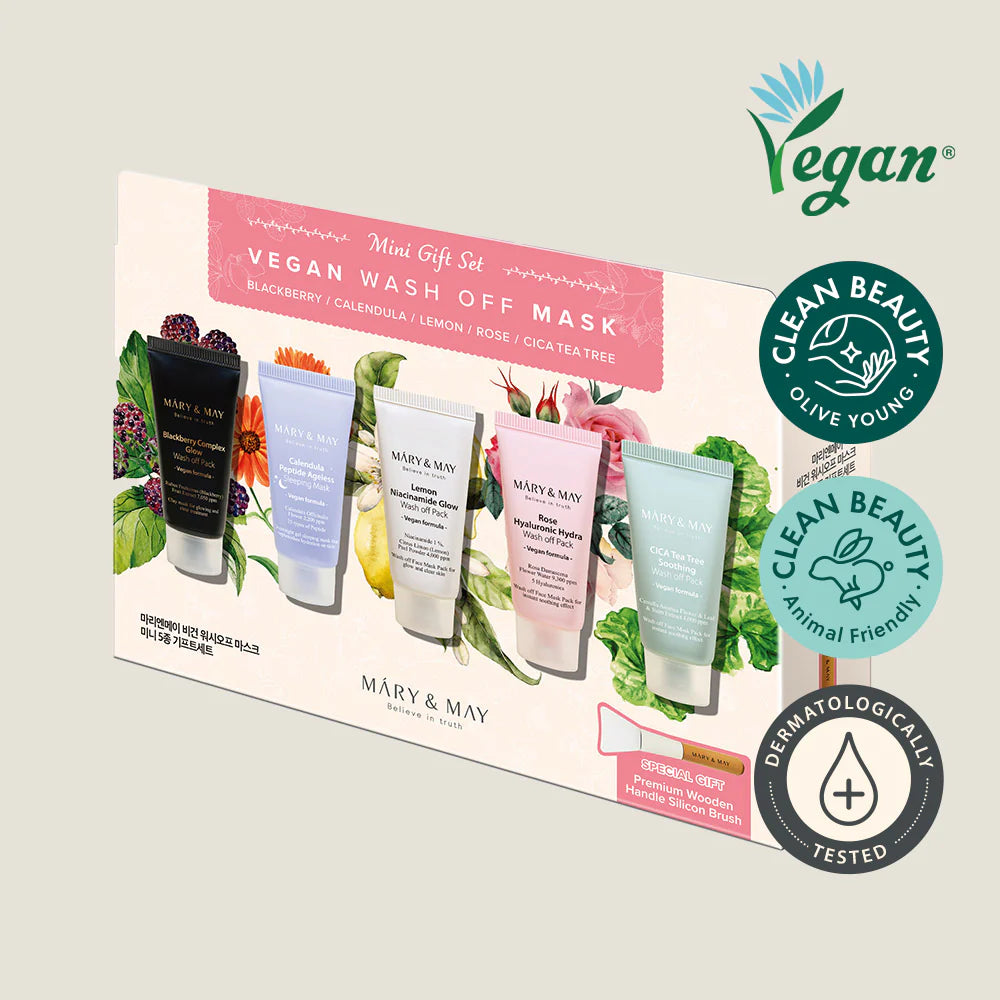 [Mary&May] Vegan Wash off Mask Mini Gift Set